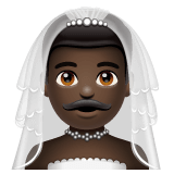 Whatsapp design of the man with veil: dark skin tone emoji verson:2.23.2.72