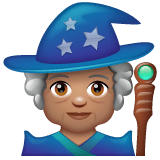 Whatsapp design of the mage: medium skin tone emoji verson:2.23.2.72