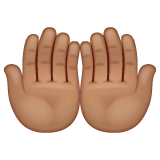 Whatsapp design of the palms up together: medium skin tone emoji verson:2.23.2.72