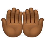 Whatsapp design of the palms up together: medium-dark skin tone emoji verson:2.23.2.72