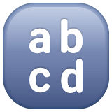 Whatsapp design of the input latin lowercase emoji verson:2.23.2.72