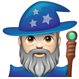 Whatsapp design of the man mage: light skin tone emoji verson:2.23.2.72