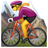 Whatsapp design of the woman mountain biking emoji verson:2.23.2.72