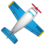 Whatsapp design of the small airplane emoji verson:2.23.2.72