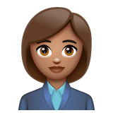 Whatsapp design of the woman office worker: medium skin tone emoji verson:2.23.2.72