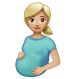 Whatsapp design of the pregnant woman: medium-light skin tone emoji verson:2.23.2.72