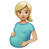 Whatsapp design of the pregnant woman: medium-light skin tone emoji verson:2.23.2.72