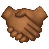 Whatsapp design of the handshake: medium-dark skin tone emoji verson:2.23.2.72
