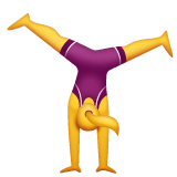 Whatsapp design of the woman cartwheeling emoji verson:2.23.2.72