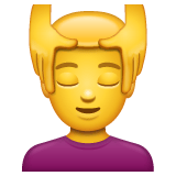Whatsapp design of the man getting massage emoji verson:2.23.2.72