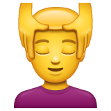 Whatsapp Whatsapp design of the man getting massage emoji verson:2.23.2.72