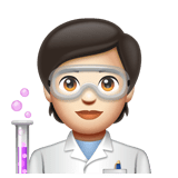 Whatsapp design of the scientist: light skin tone emoji verson:2.23.2.72