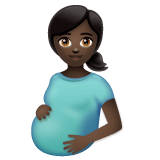 Whatsapp design of the pregnant woman: dark skin tone emoji verson:2.23.2.72
