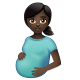Whatsapp design of the pregnant woman: dark skin tone emoji verson:2.23.2.72