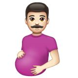 Whatsapp design of the pregnant man: light skin tone emoji verson:2.23.2.72