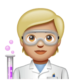 Whatsapp design of the scientist: medium-light skin tone emoji verson:2.23.2.72