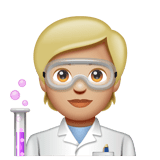 Whatsapp design of the scientist: medium-light skin tone emoji verson:2.23.2.72