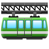 Whatsapp design of the suspension railway emoji verson:2.23.2.72