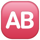 Whatsapp design of the A button (blood type) emoji verson:2.23.2.72