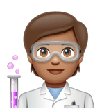 Whatsapp design of the scientist: medium skin tone emoji verson:2.23.2.72