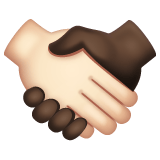 Whatsapp Whatsapp design of the handshake: light skin tone dark skin tone emoji verson:2.23.2.72