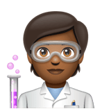 Whatsapp design of the scientist: medium-dark skin tone emoji verson:2.23.2.72