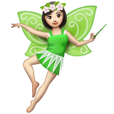 Whatsapp design of the fairy: light skin tone emoji verson:2.23.2.72