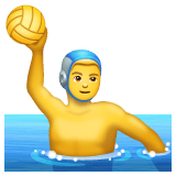 Whatsapp design of the man playing water polo emoji verson:2.23.2.72
