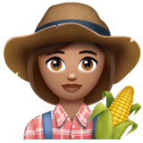 Whatsapp design of the woman farmer: medium skin tone emoji verson:2.23.2.72