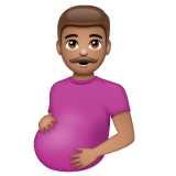 Whatsapp design of the pregnant man: medium skin tone emoji verson:2.23.2.72