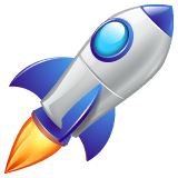 Whatsapp design of the rocket emoji verson:2.23.2.72