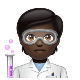 Whatsapp design of the scientist: dark skin tone emoji verson:2.23.2.72