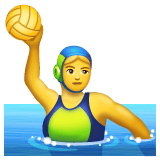 Whatsapp design of the woman playing water polo emoji verson:2.23.2.72