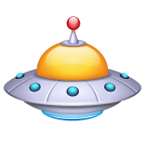 Whatsapp design of the flying saucer emoji verson:2.23.2.72