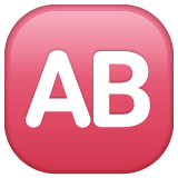Whatsapp design of the AB button (blood type) emoji verson:2.23.2.72