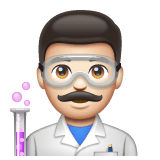 Whatsapp design of the man scientist: light skin tone emoji verson:2.23.2.72