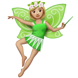 Whatsapp design of the fairy: medium-light skin tone emoji verson:2.23.2.72