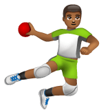 Whatsapp Whatsapp design of the person playing handball: medium-dark skin tone emoji verson:2.23.2.72