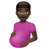 Whatsapp design of the pregnant man: dark skin tone emoji verson:2.23.2.72