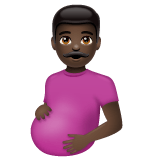 Whatsapp design of the pregnant man: dark skin tone emoji verson:2.23.2.72