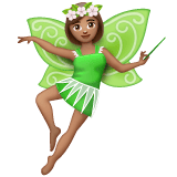 Whatsapp design of the fairy: medium skin tone emoji verson:2.23.2.72