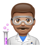 Whatsapp design of the man scientist: medium skin tone emoji verson:2.23.2.72