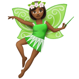 Whatsapp design of the fairy: medium-dark skin tone emoji verson:2.23.2.72