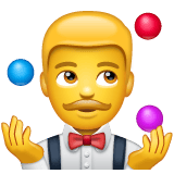 Whatsapp design of the man juggling emoji verson:2.23.2.72
