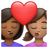 Whatsapp design of the kiss: woman woman medium-dark skin tone medium skin tone emoji verson:2.23.2.72