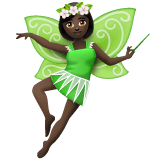 Whatsapp design of the fairy: dark skin tone emoji verson:2.23.2.72