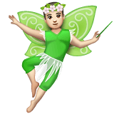 Whatsapp design of the man fairy: light skin tone emoji verson:2.23.2.72