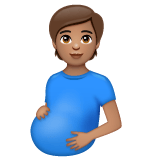 Whatsapp design of the pregnant person: medium skin tone emoji verson:2.23.2.72