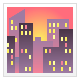 Whatsapp design of the cityscape at dusk emoji verson:2.23.2.72