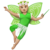 Whatsapp design of the man fairy: medium-light skin tone emoji verson:2.23.2.72